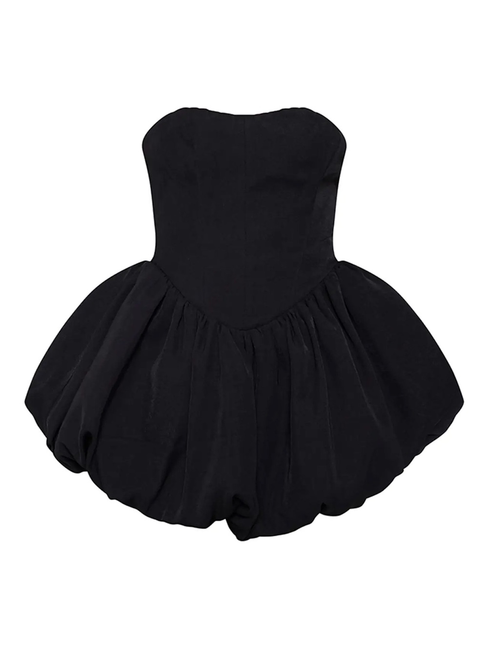 PrettyLittleThing Black Strapless Bubble Hem Dress